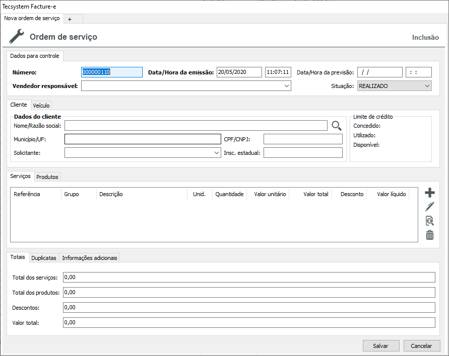 Guias ordens de serviço