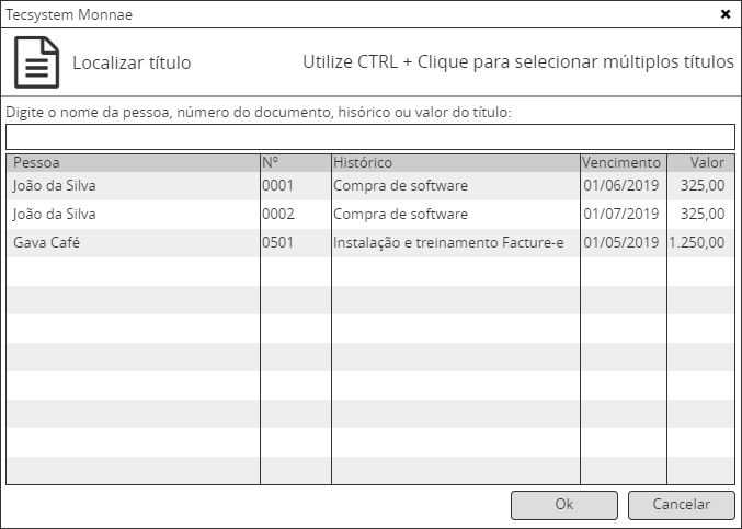 Localização de títulos